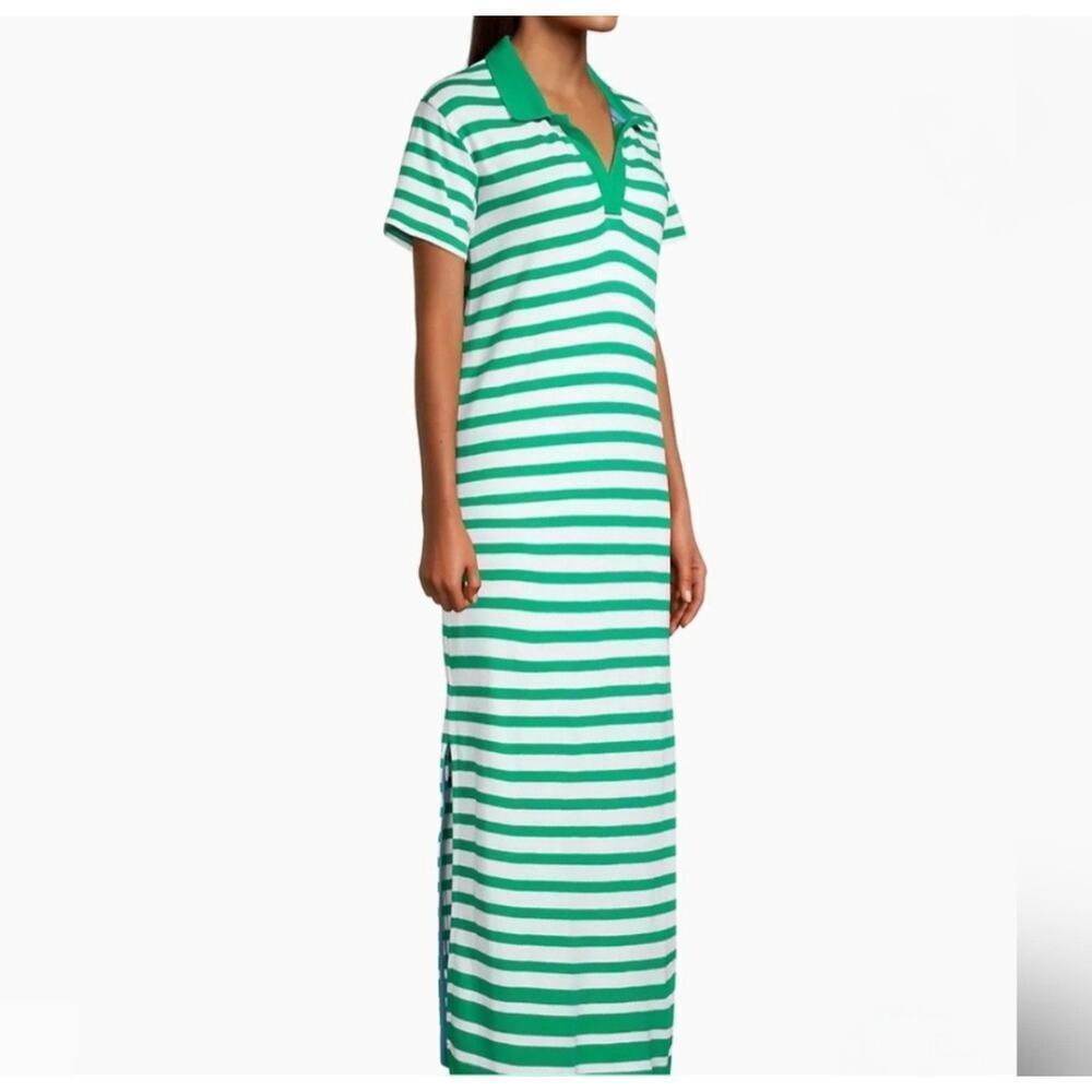 Addison Bay 100% Cotton Poplin Cabana Maxi Sundress Size L - Picture 3 of 12